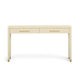 Dani 54" Cream Faux Shagreen 2-Drawer Console Table