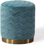 Opal Performance Velvet Ottoman