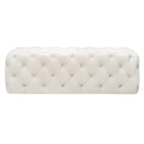Kaylee 49" Performance Velvet Tufted Jumbo Ottoman