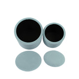 Saturn Velvet Storage Ottomans - Set of 2