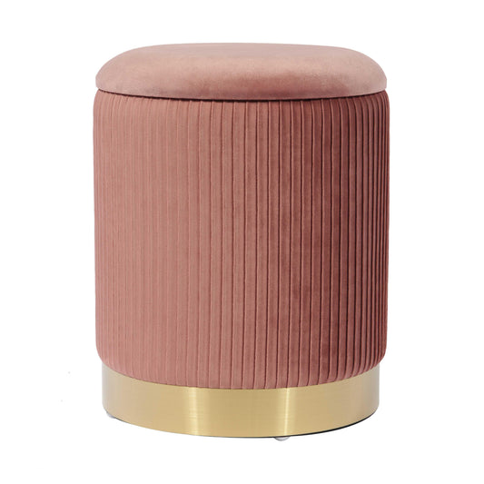 Zoe Performance Velvet Storage Ottoman