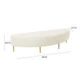 Bianca Velvet Bench (60"-82")