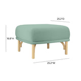 Desiree Performance Velvet Ottoman
