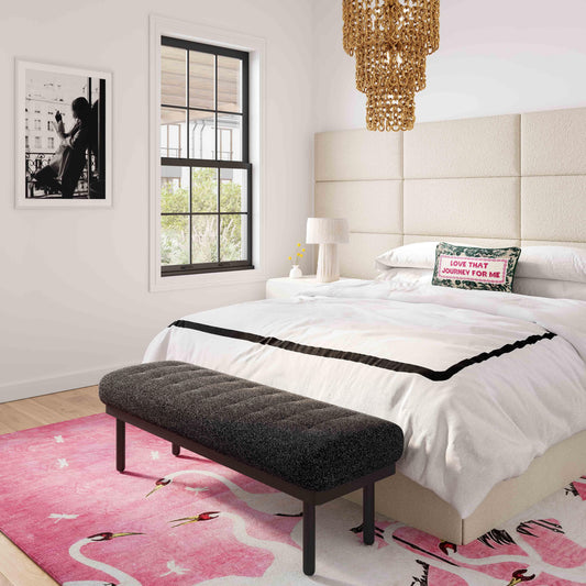 Olivia 53" Performance Boucle Bench