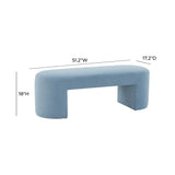 Elena 51" Performance Velvet Bench