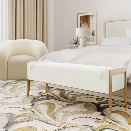 Ines 67" Textured Performance Velvet Bench