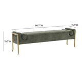 Ines 67" Textured Performance Velvet Bench