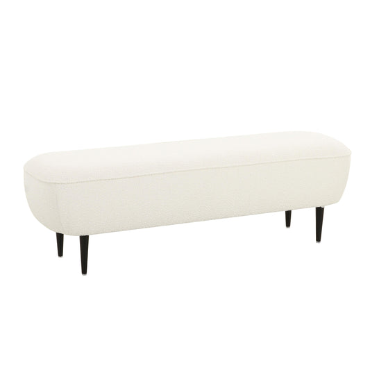 Denise 51" Cream Performance Boucle Bench