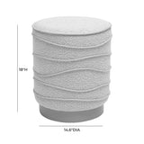 Nero Cream Boucle Ottoman
