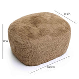 Britt Contract-Grade Vegan Shearling Ottoman