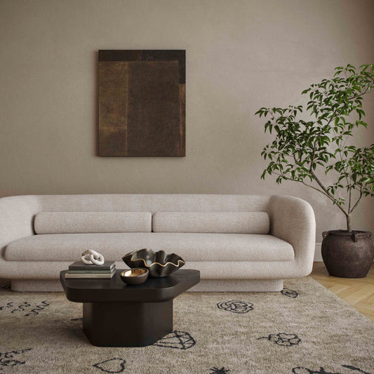 Yoko Black Coffee Table (32"-39")