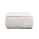 Travie Performance Corduroy Velvet Ottoman