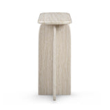 Clementine 48" Faux Travertine Console Table