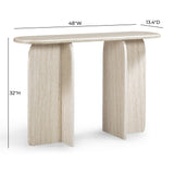 Clementine 48" Faux Travertine Console Table