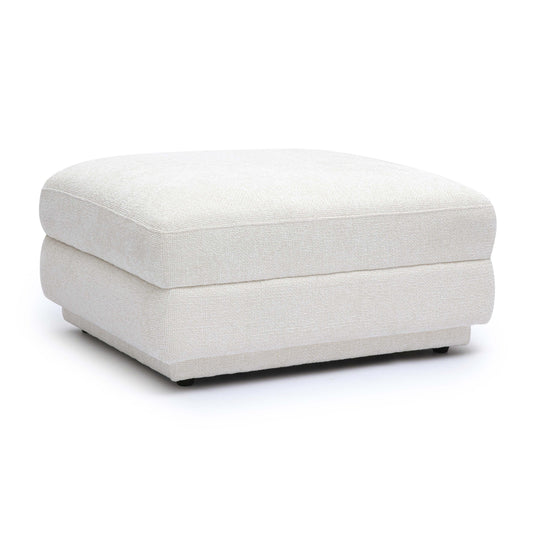 Perry Cream Performance Chenille Modular Ottoman