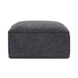 Mindy Performance Chenille Basketweave Ottoman