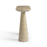 Sandra 47" Faux Travertine Indoor/Outdoor Console Table