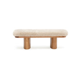 Ollie 48" Contract-Grade Straight Vegan Shearling Bench