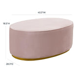 Scarlett Performance Velvet Oval Ottoman
