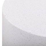 Terrazzo 27.5" Light Speckled Concrete Round Coffee Table