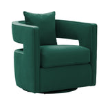 Kennedy Performance Velvet Swivel Accent Chair