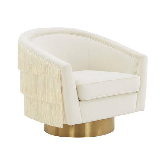 Flapper Velvet Swivel Chair