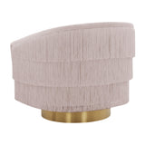 Flapper Velvet Swivel Chair
