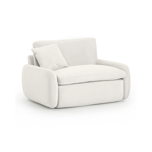 Rachelle Cream Performance Velvet Lounge Chair