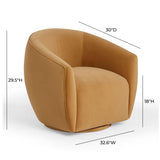 Jordan Performance Velvet Swivel Accent Chair