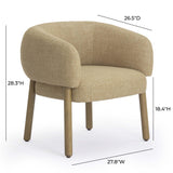 Foxy Textured Performance Fabric Accent Chair