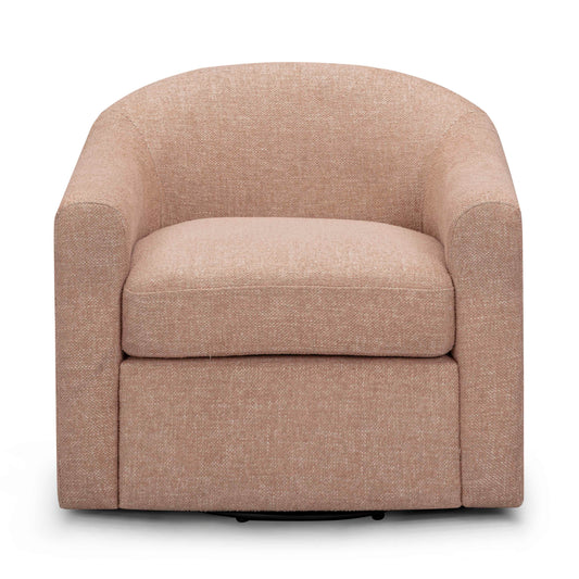 Thao Contract-Grade Basketweave Fabric Swivel Accent Chair
