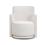 Passe Cream Upcycled Performance Linen Swivel Accent Chair