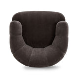 Jasmine Upcycled Contract-Grade Basketweave Fabric Swivel Accent Chair