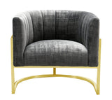 Magnolia Performance Velvet Accent Chair - Gold Base
