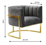 Magnolia Performance Velvet Accent Chair - Gold Base