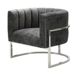 Magnolia Performance Velvet Accent Chair - Silver Base