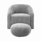 Boboli Velvet Chair and Ottoman Set