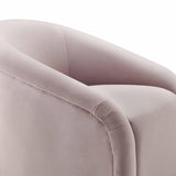 Boboli Velvet Chair and Ottoman Set