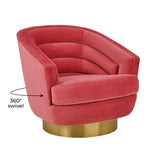 Canyon Velvet Swivel Chair