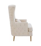 Alina Performance Velvet Tall Tufted Back Chair
