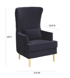 Alina Performance Velvet Tall Tufted Back Chair