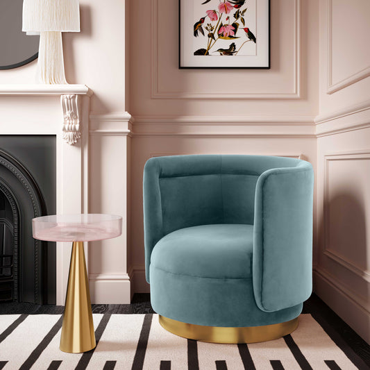 Remy Velvet Swivel Chair