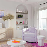 Kennedy Performance Velvet Swivel Accent Chair