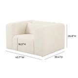 Tarra Fluffy Oversized Performance Corduroy Accent Chair
