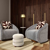 Stefanie Performance Velvet Ottoman