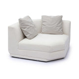 Perry Cream Performance Chenille Modular Wedge Corner Chair