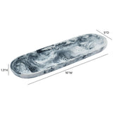 Mera Black & White Long Resin Serving Platter