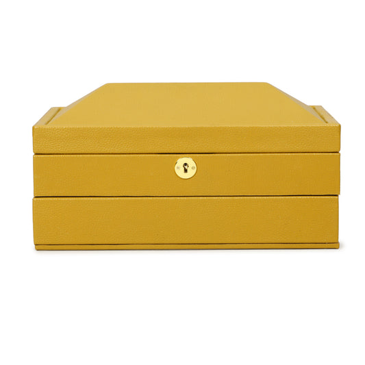 Knox Mustard Yellow Vegan Leather Contract-Grade Jewelry Box