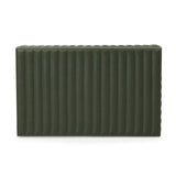 Eton Ribbed Green Vegan Leather Contract-Grade Storage Box