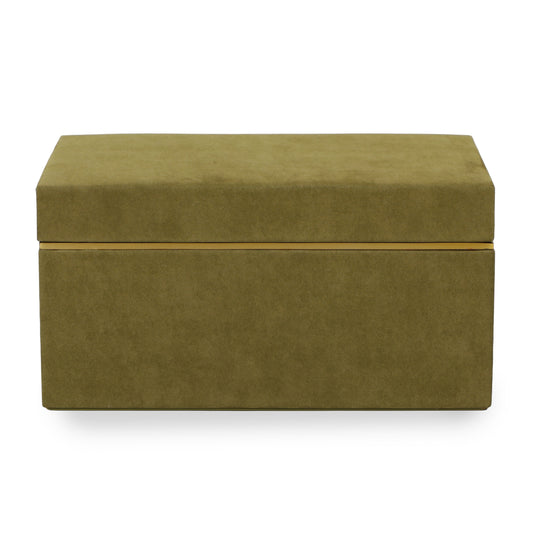 Pisa Green Vegan Suede Contract-Grade Storage Box